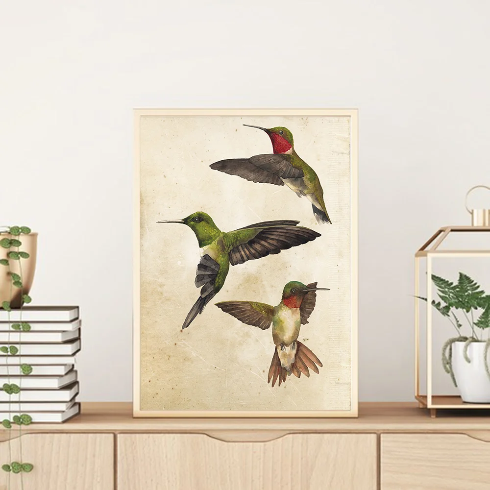 Картина на холсте яркие и прекрасные плакаты с птицами принтами для гостиной