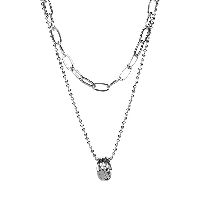 

2020 new necklace women's clavicle chain tide net red ins cold wind double stack sweater chain niche design sense