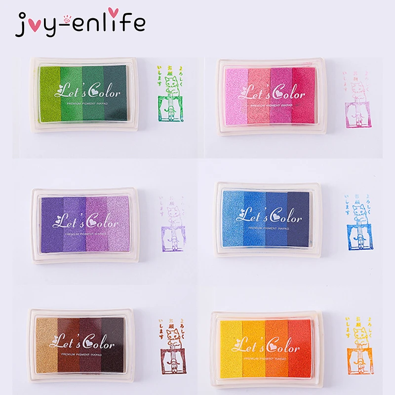 Almohadilla de tinta de colores degradados para manualidades, juego de almohadilla de tinta para manualidades, 1 unidad