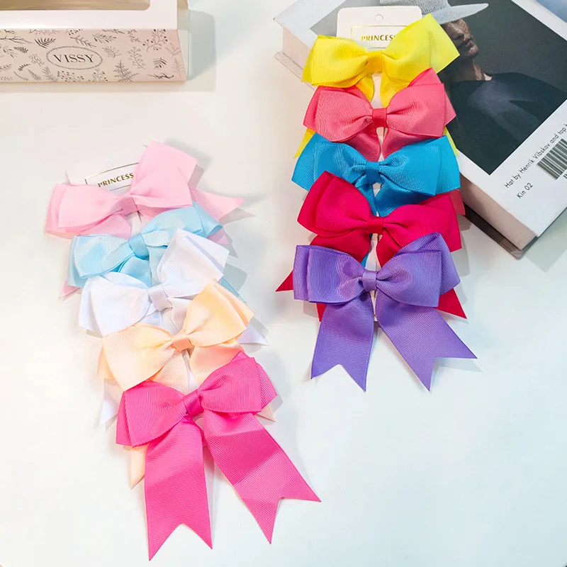 Modie популярный цветной Стиль Лента бант узел заколка для волос отличные зажимы