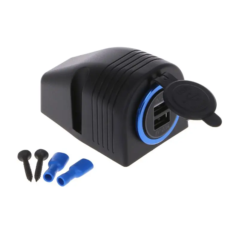 12В 24В до 5В 2.1A двойное USB Автомобильное зарядное устройство адаптер питания база