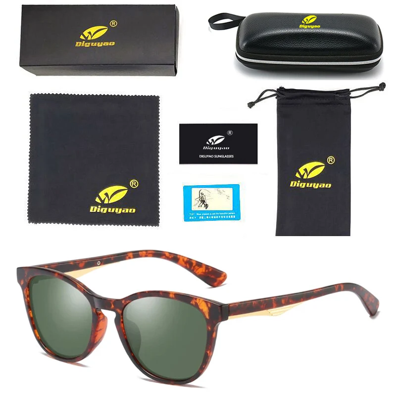 Дизайнерские женские солнцезащитные очки, высокое качество, роскошные брендовые Винтажные Солнцезащитные очки, поляризованные розовые солнцезащитные очки uv400, оригинальная брендовая коробка - Цвет линз: Leopard---G15