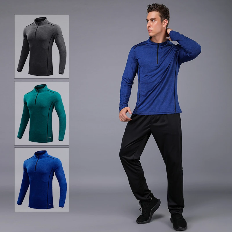 Осеннее спортивное пальто мужские футболки для бега с длинным рукавом куртка