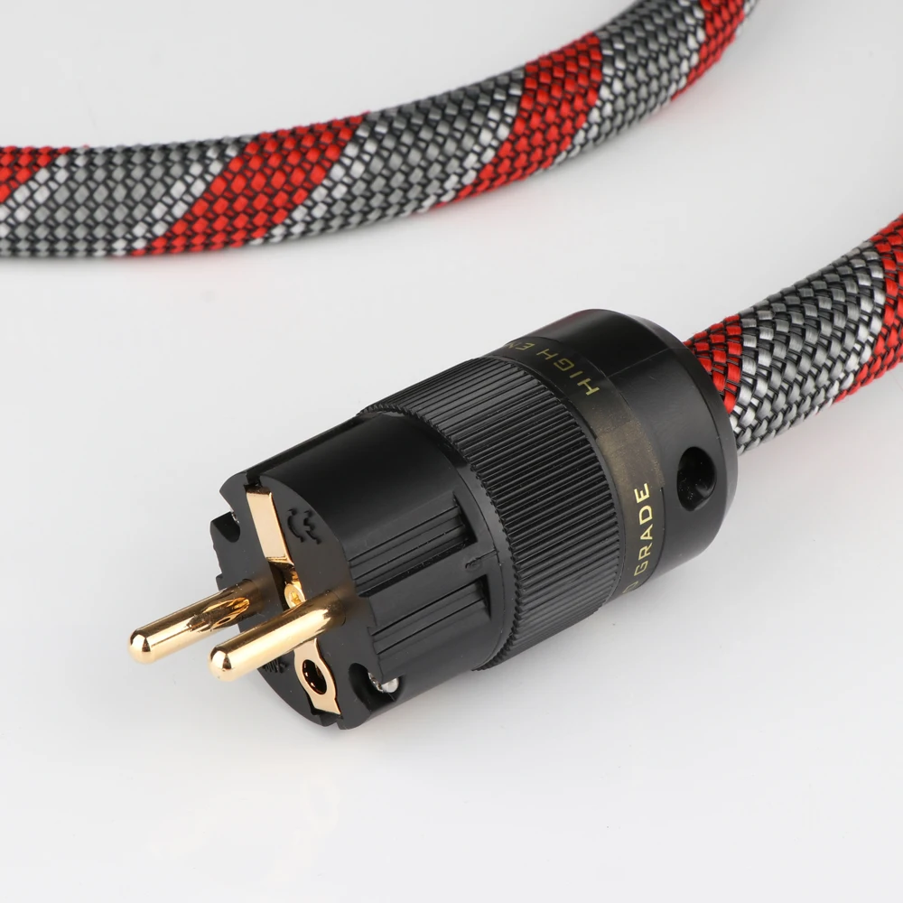 HIfi аудио ЕС шнур питания hi-end Audiophile европейский переменного тока с позолоченной