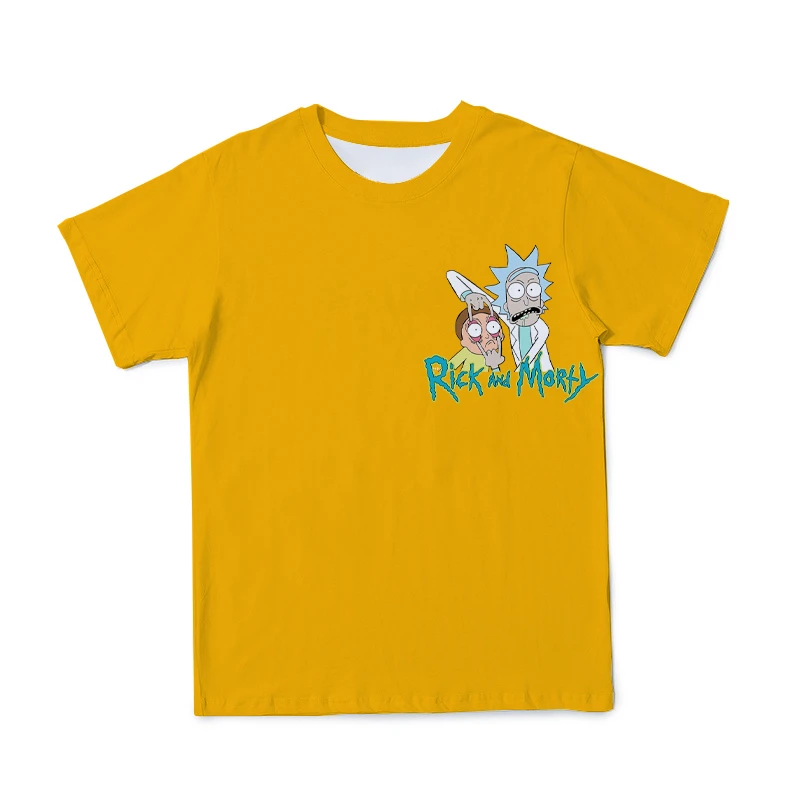 

Boys Girls Science Cartoon Kid Clothes Rick Morty Funny 3D Print T-shirt Hot Anime Character Children's Clothing Oversize Tops