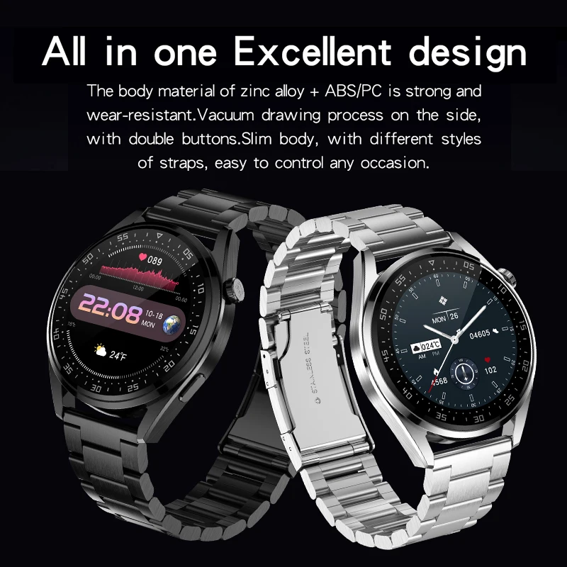 Смарт-часы мужские спортивные водонепроницаемые Bluetooth для Android/iOS | Электроника