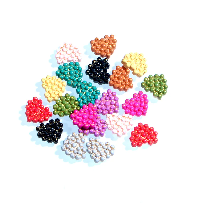 

100Pcs 10mm Mixed Resin Flower Cabochon Flatback Decoration Crafts Embellishments For Scrapbooking Diy Accessories