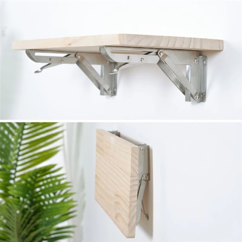 2 шт. длиной 250 500 мм из нержавеющей стали сверхмощный Настенный Складной стол