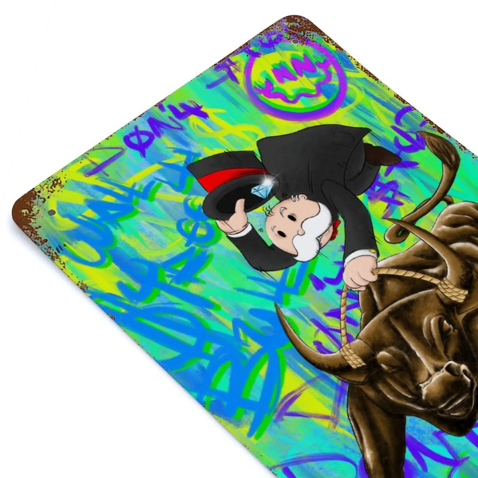 

WALLSTREETBULL Printed Retro Metal Poster Home Wall Decoration Tin Sign Plaque