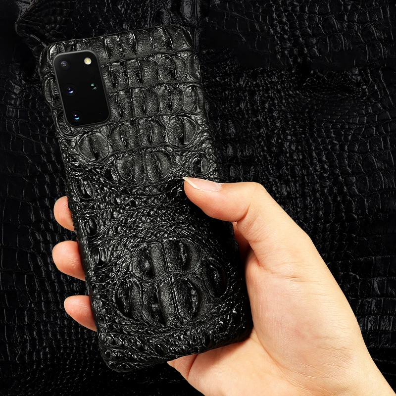 Кожаный чехол LANGSIDI для Samsung s20 plus S21 ultra A51 a71 s10e s10 оригинальный крокодиловый Чехол