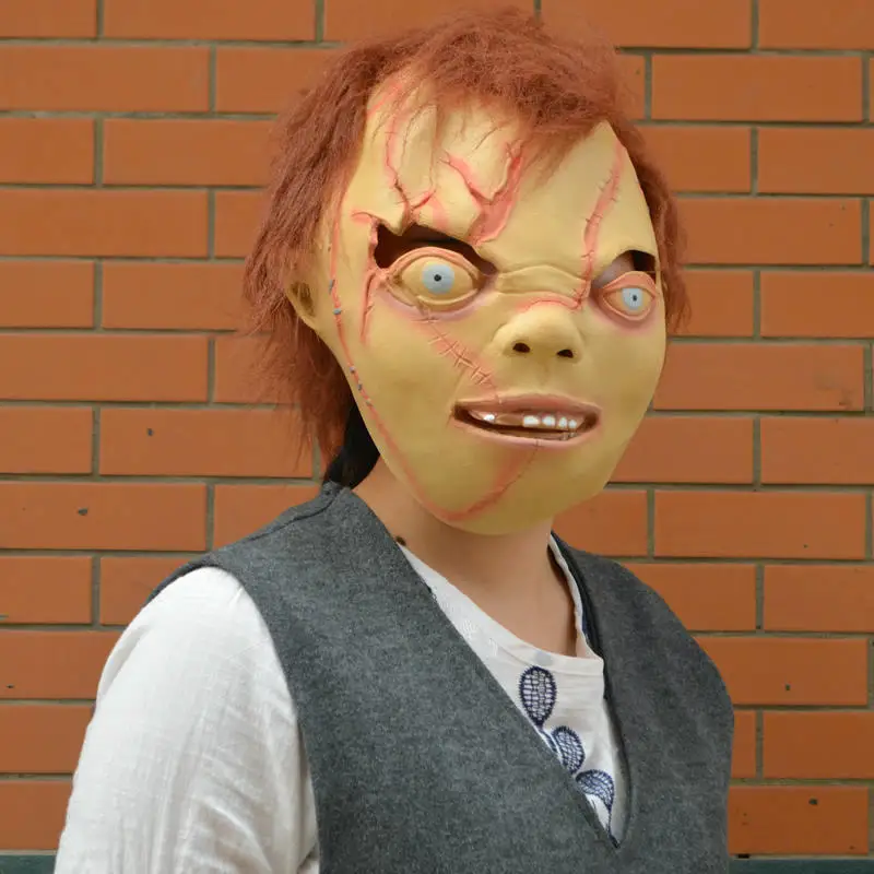 Страшный трюк страшный триллер маска призрак ребенок Chuckie полное лицо ужас с