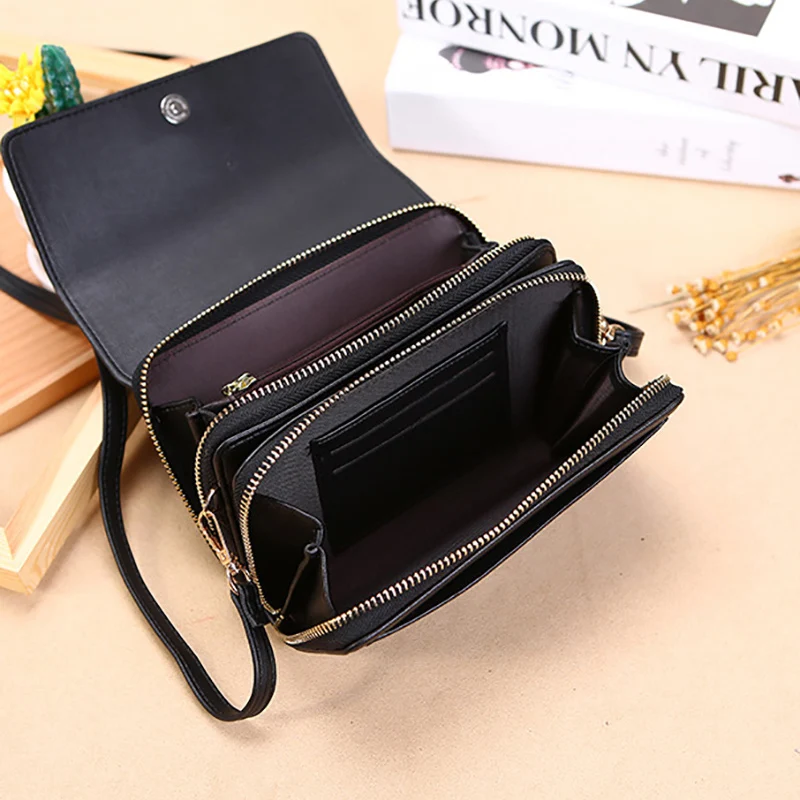 

Fashion Small Crossbody Bags Women Mini PU Leather Shoulder Messenger Bag Solid Color Bolsas Ladies Phone Purse Flap Bags