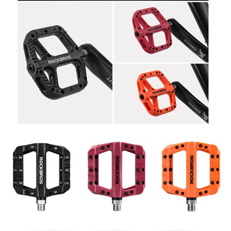 

1 Pair Of Nylon Composite Material Ultralight Seal Bearings Bicycle Bike Mtb Pedal Flat Platform Bicycle Accessorie