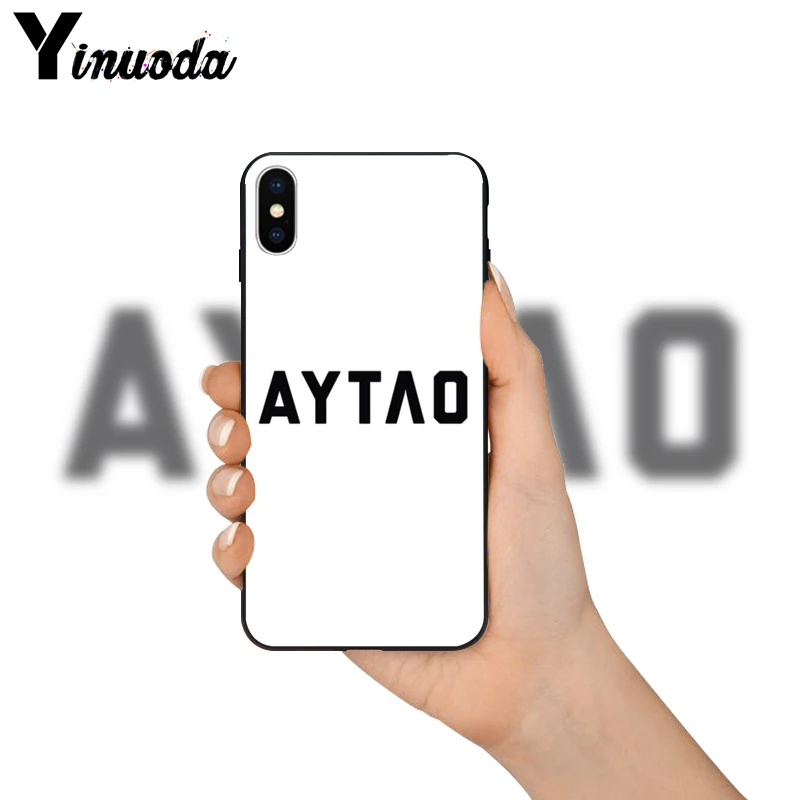 Yinuoda Outlaw айтао черный мягкий резиновый чехол из ТПУ для телефона iPhone 8 7 6 6S Plus X XS MAX 5