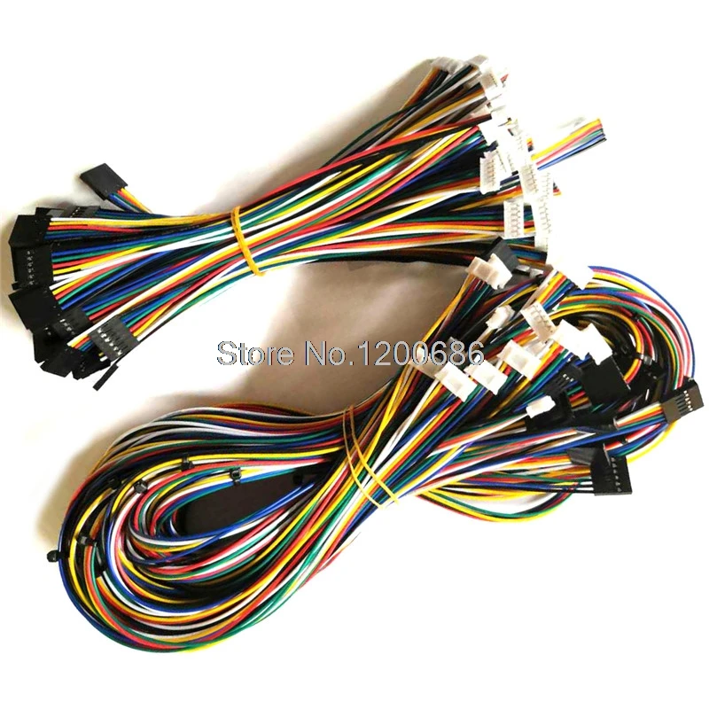 

20CM 50CM 1M 24AWG JST-PH 2.0mm to Dupont 2.54mm 6P Cable PH Series 455-1163-ND PHR-5 M20-1060600 952-2231-ND wire harness