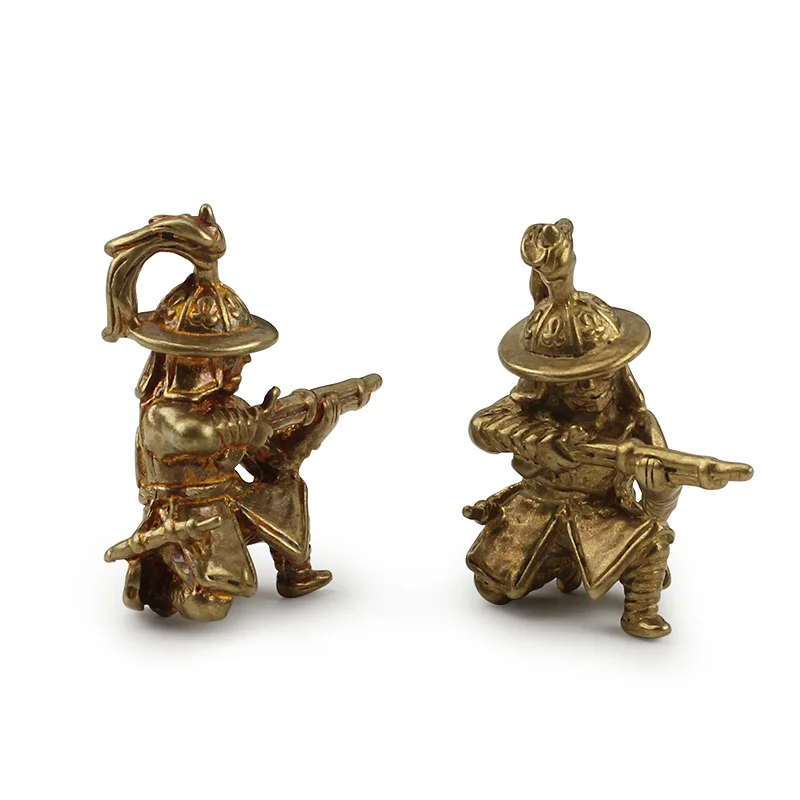 Винтажные латунные солдаты бусины для ножей медный брелок аксессуары