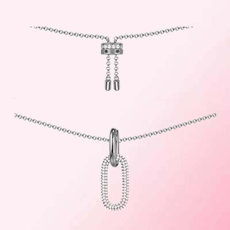 

1:1 Make 925 Sterling Silver Customized Youth Culture Buckle Exquisitely Designed Personality Necklace