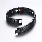 Браслет Vinterly Мужской, черный, золотой, энергетический, германиевый, из нержавеющей стали, мужские магнитные браслеты для мужчин, ювелирные изделия