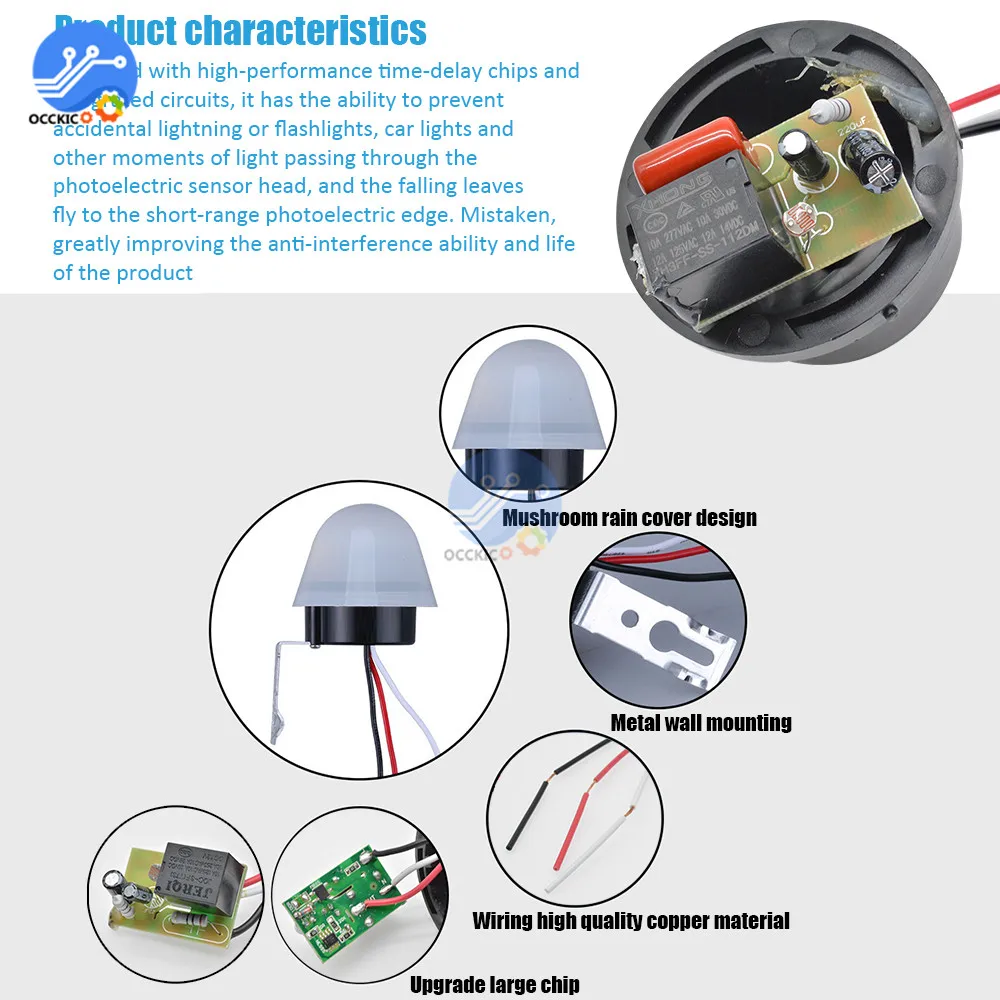 Сенсорный выключатель AS 20 AC 110V 220V DC 12V 10A светильник водонепроницаемый