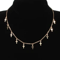 simple cross pendant handmade necklace exquisite gold clavicle chain necklaces for women fashion neck jewelry xl1247