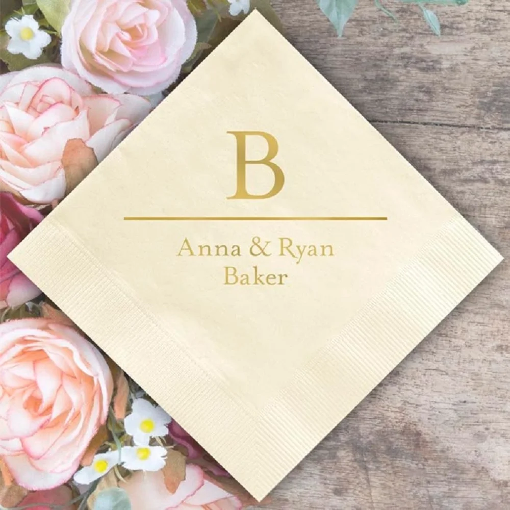 100 персонализированных свадебных бумажных салфеток в форме сердца на заказ Mr &amp