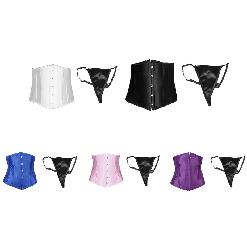 

2022 New Lingerie Waist Cinchers Boned Lace Up Corset Hourglass Body Shaper Dress Up for Night out Clubwear Masquerade Costumes
