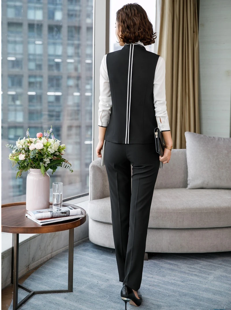 Униформа дизайнерские брючные костюмы для женщин деловые рабочие со штанами
