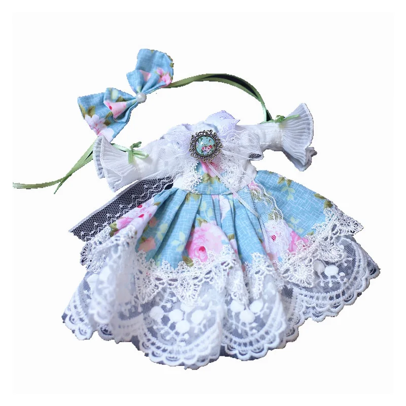 

BJD.YOSD clothes 1/6 doll lace dress long sleeves for 1/6 doll accessories doll clothes retro classical pastoral style