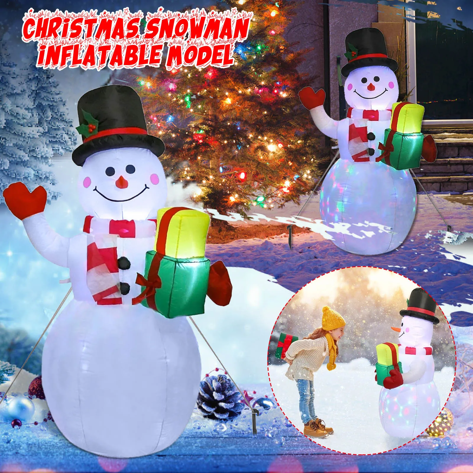 

Inflatable Arch Santa Claus Snowman Christmas Outdoors Ornaments Xmas New Year Party Home Shop Decor Yard Garden Decoration