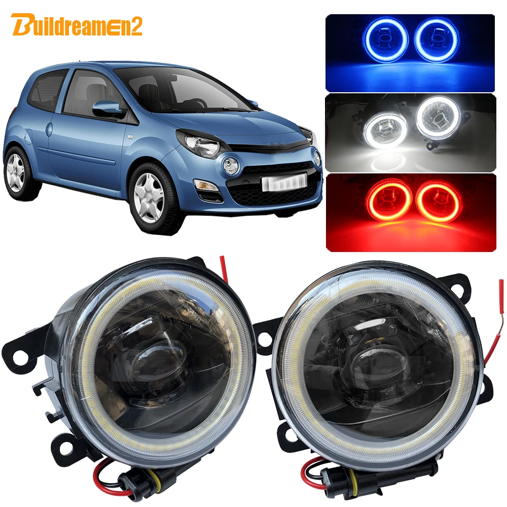 

Buildreamen2 для Renault Twingo хэтчбек H11 светодиодный туман светильник Ангел глаз DRL 12V 2007 2008 2009 2010 2011 2012 2013 2014 2015