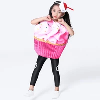 cosplay halloween kids cupcake party costume fancy dress up double sided ice cream costumes for unisex child girls dn4286