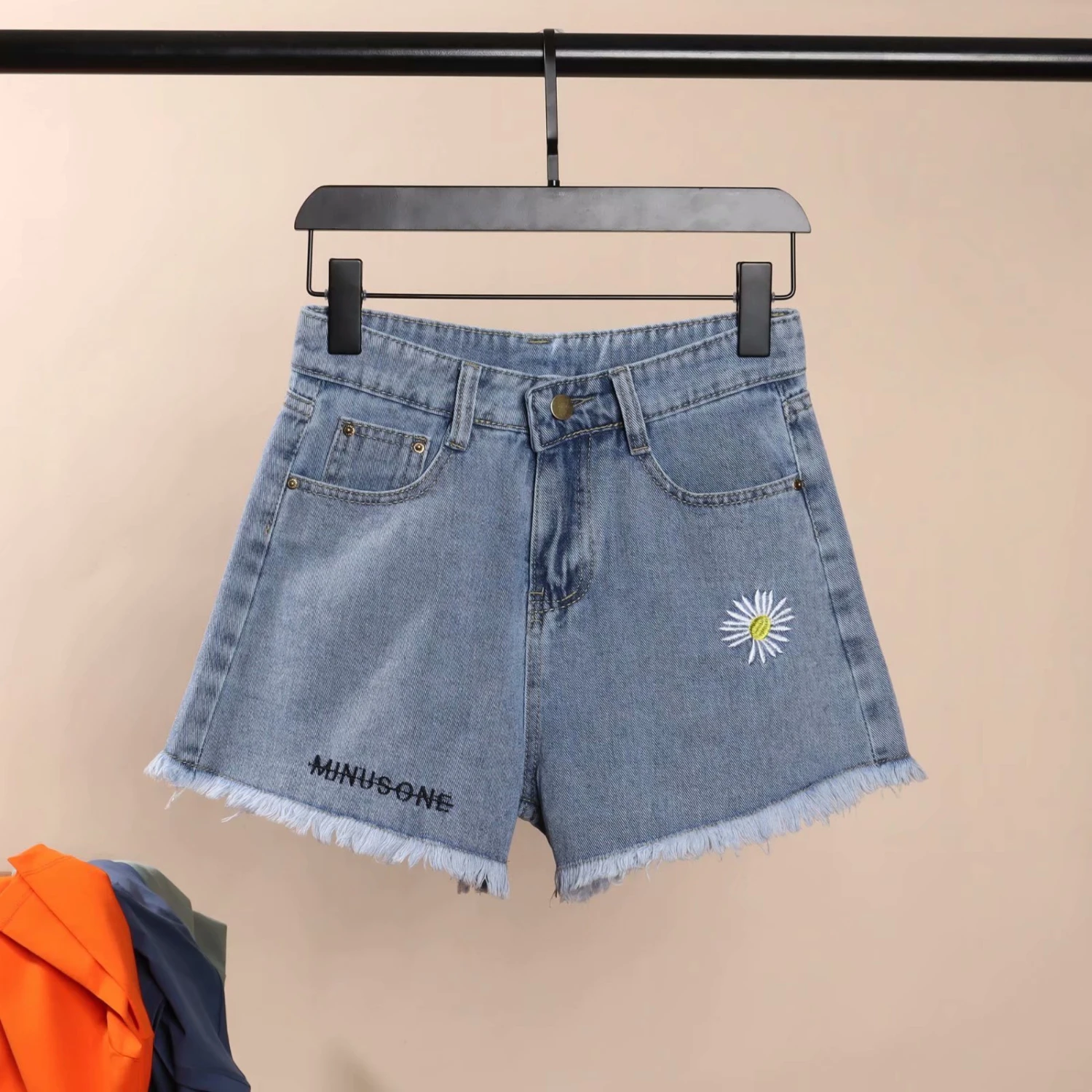 Шорты женские джинсовые V-hanver универсальные повседневные приталенные из денима с