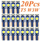 10 шт. T5 W1.2W 27 74 86 206 супер яркий 3 SMD 3030 светодиодный светильник для салона автомобиля Авто боковой Клин приборная панель Калибр инструмент лампа