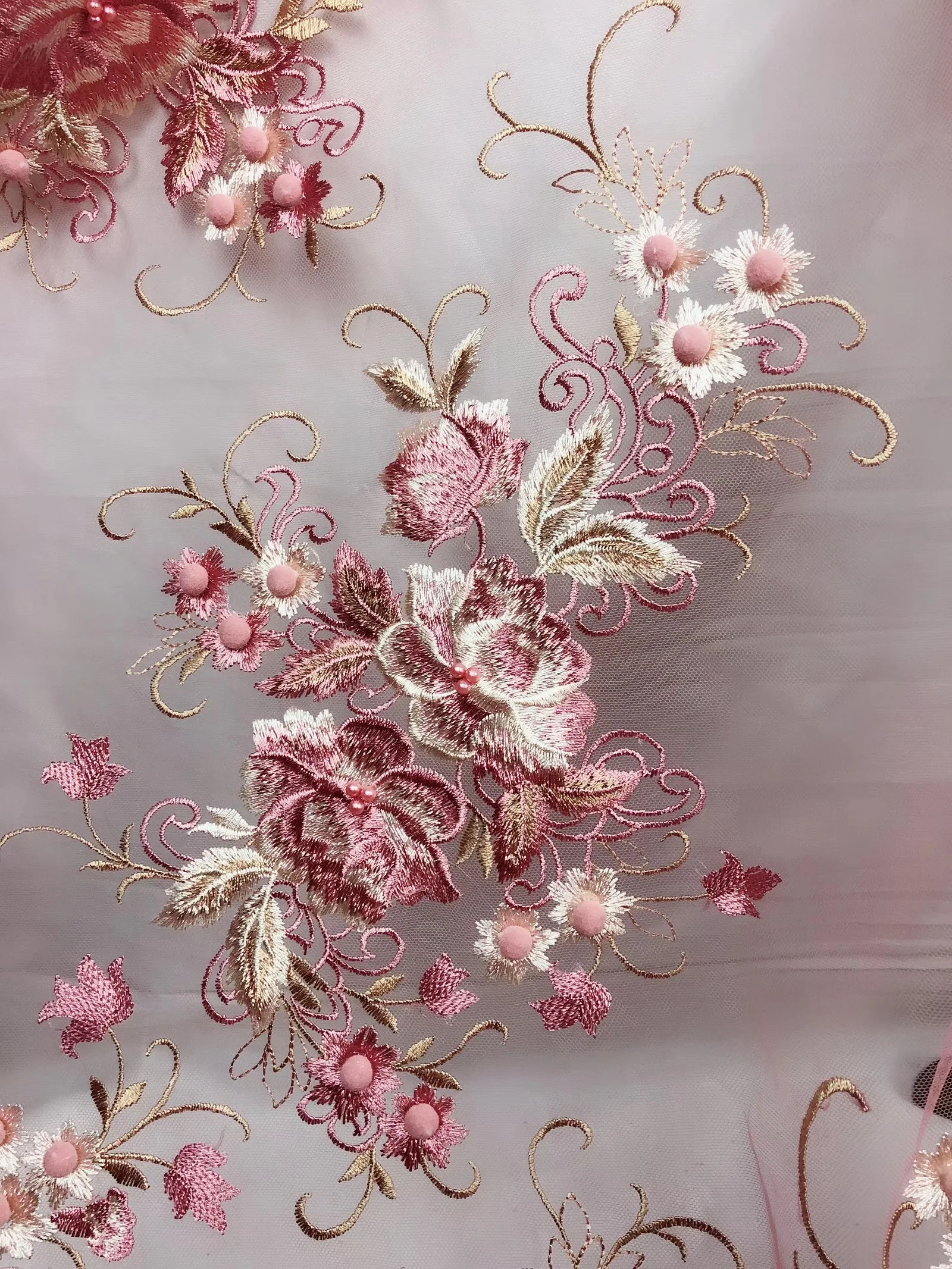 Красивая 3d французская Тюлевая кружевная ткань с вышивкой 2018 новый дизайн