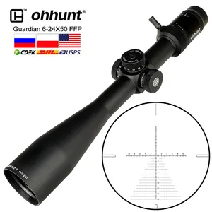 Тактический прицел ohhunt Guardian 6-24X50 FFP, первый фокусный прицел для охоты с боковым параллаксом, стеклянной гравировкой, сеткой и сбросом