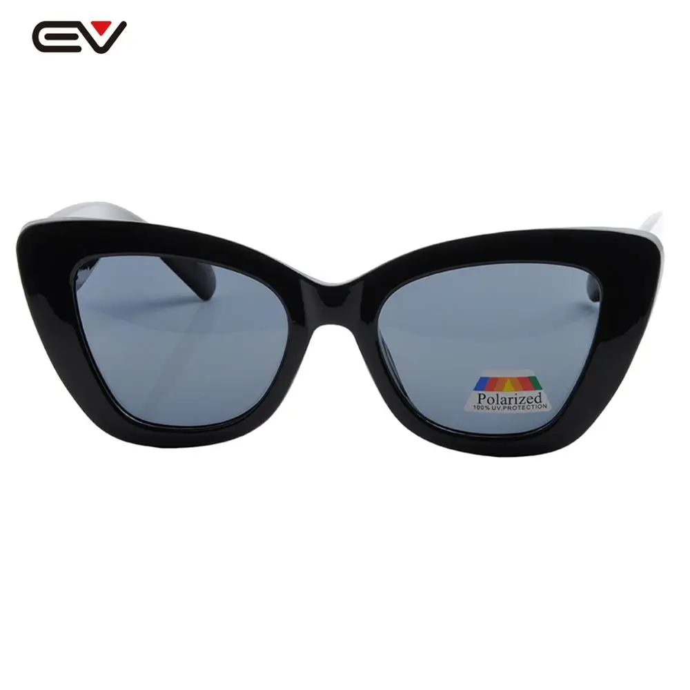 Женские поляризационные солнцезащитные очки 100% UV400 модные кошачий глаз для