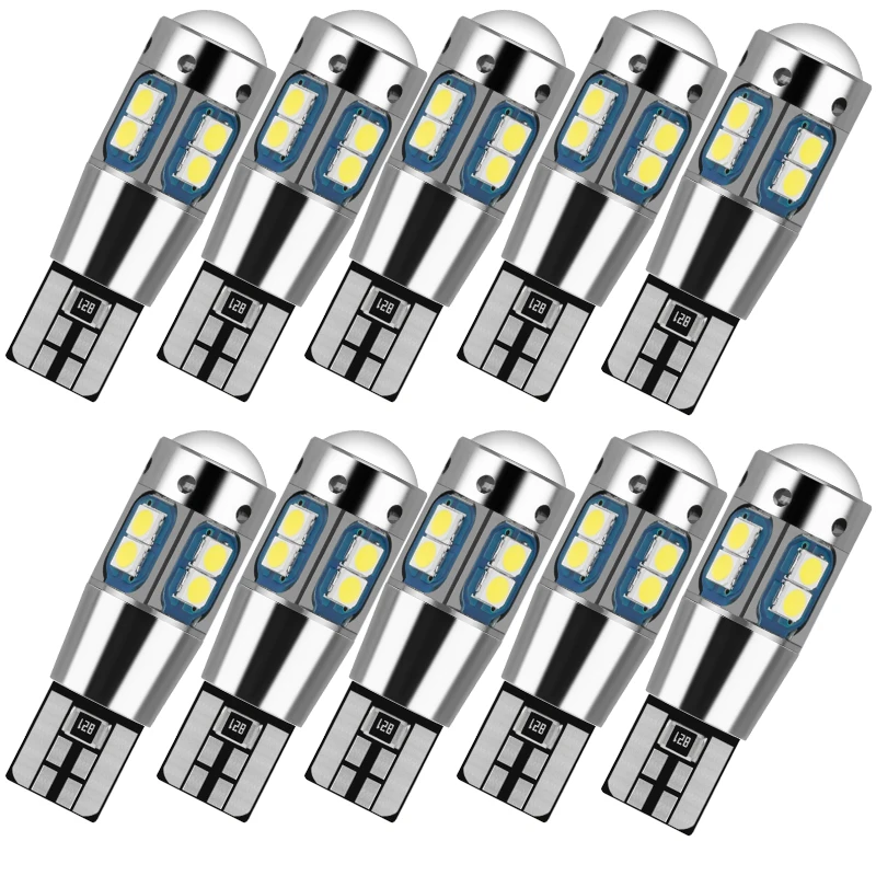 

10X High Quality Super BrighT10 W5W 3030 LED Car Interior Reading Dome Light Marker Lamp 168 194 LED Auto Wedge Parking Bulbs