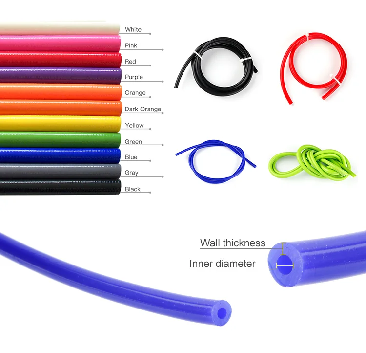 Силиконовый вакуумный шланг универсальный силиконовый 3 мм 4 6 8 синие черные