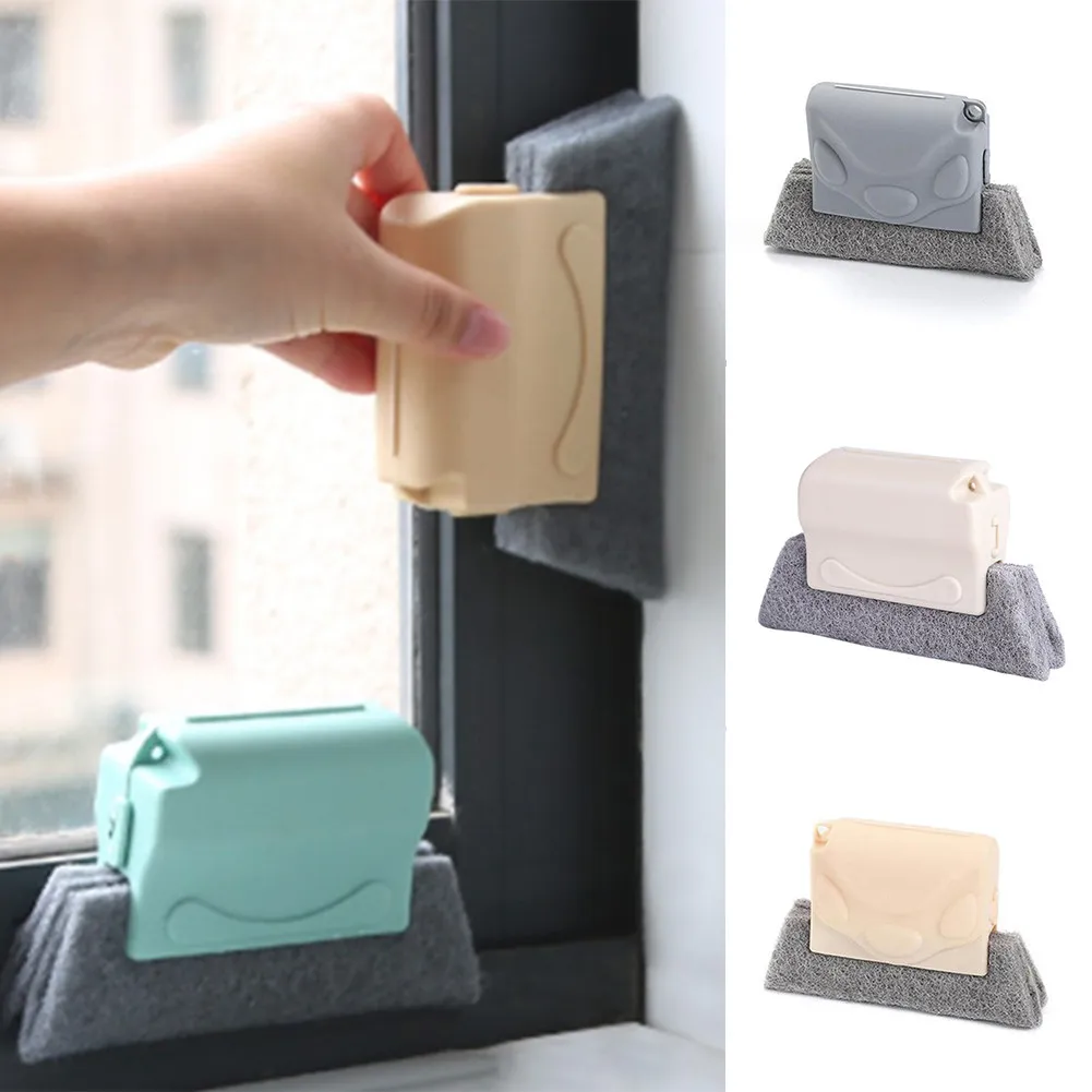 

2 PCS Doors Slot Window Slot Cleaning Brush Gap Brush Dead Corner Window Cleaner Cloth Creative Home Cleaning Tool