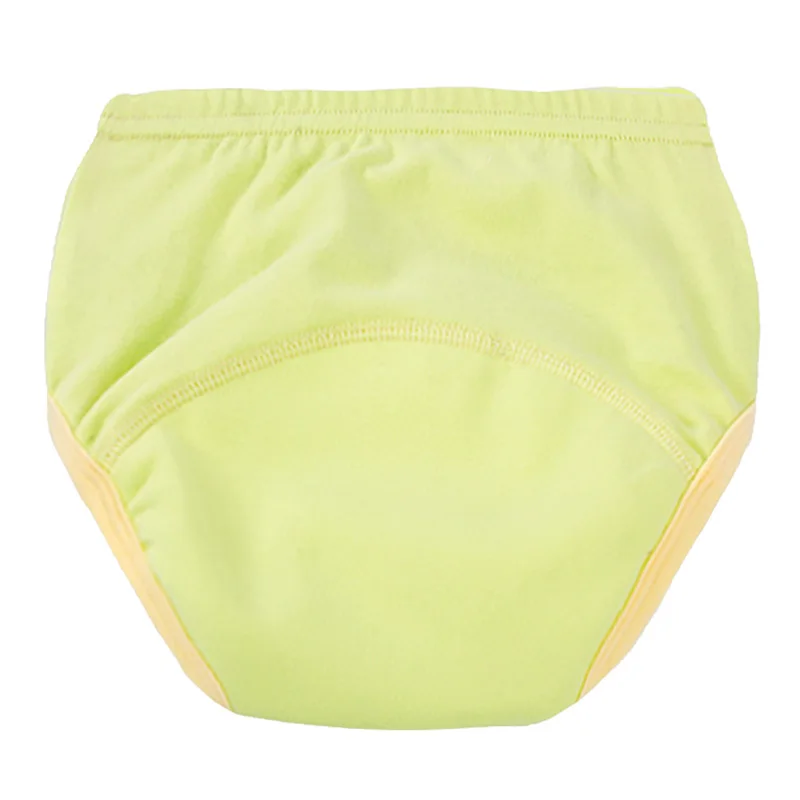 Light Green Детские тренировочные штаны для туалета, высокое качество, для маленьких мальчиков, горшок для девочек, хлопковые трусы, нижнее белье, подгузники, подгузники, многоразовые - Цвет: Light Green