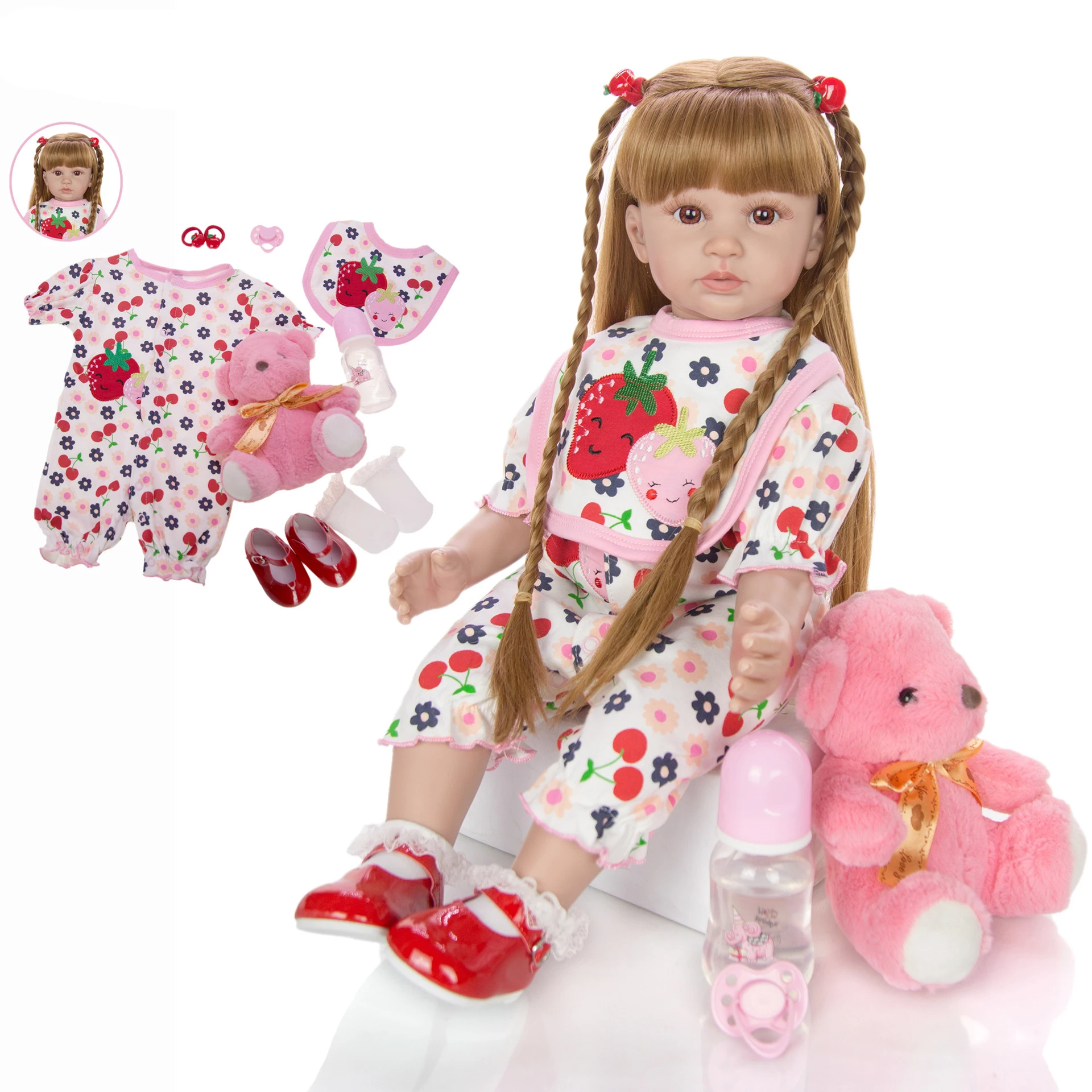 

Кукла npk 60 см реборн игрушка мягкая силиконовая кукла виниловый младенец получивший новую жизнь девочка bebes reborn bonecas игровой дом игрушки реб...