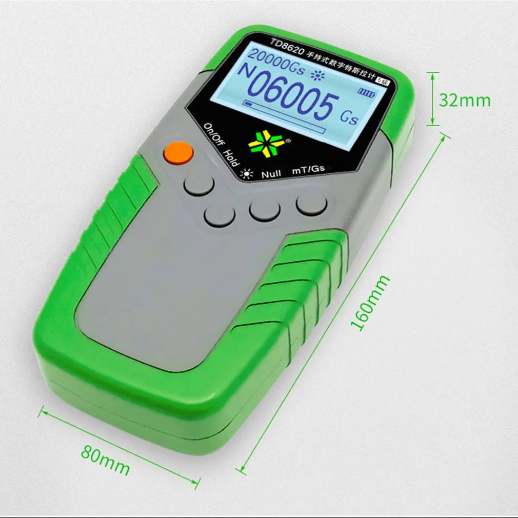 Новинка TD8620 Измеритель Гаусса с постоянным магнитом портативный цифровой