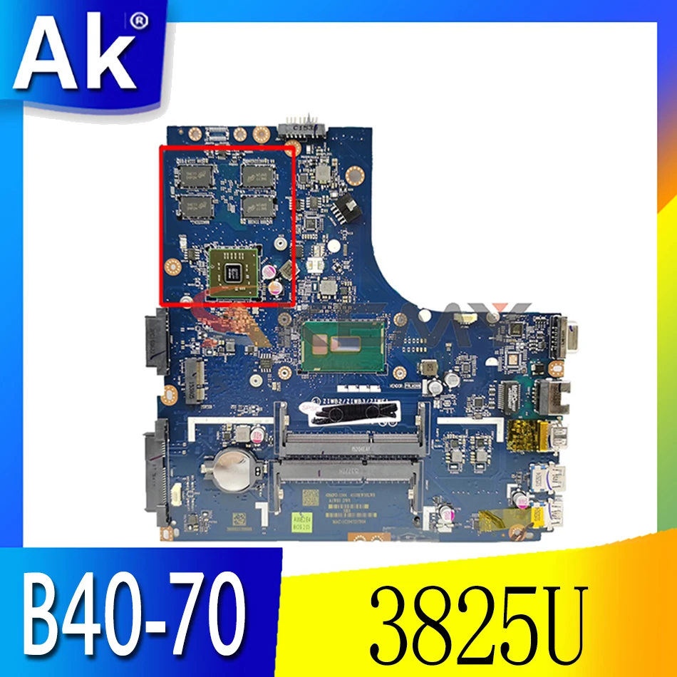 

Материнская плата для ноутбука LENOVO Ideapad B40-70 Core SR24B 3825U 216-0867030 LA-B091P 5B20K06815 испытания 100%