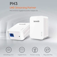 1pair tenda p3 av1000 gigabit powerline adapter up to 1000mbps ph3 ethernet plc homeplug for wireless router partner iptv