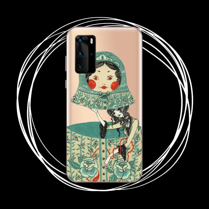 

Russian matryoshka Dolls Phone Case Transparent for Huawei P honor 8 10i 20 30 40 smart 2019