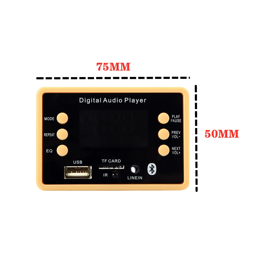 Автомобильный USB MP3-плеер декодер с Bluetooth 5 0 В/12 В модуль платы декодирования WMA WAV