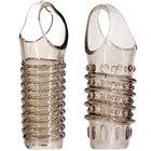 Мягкий презерватив, удлинитель пениса, многоразовые презервативы, шипы для увеличения пениса, мужские секс-игрушки для мужчин