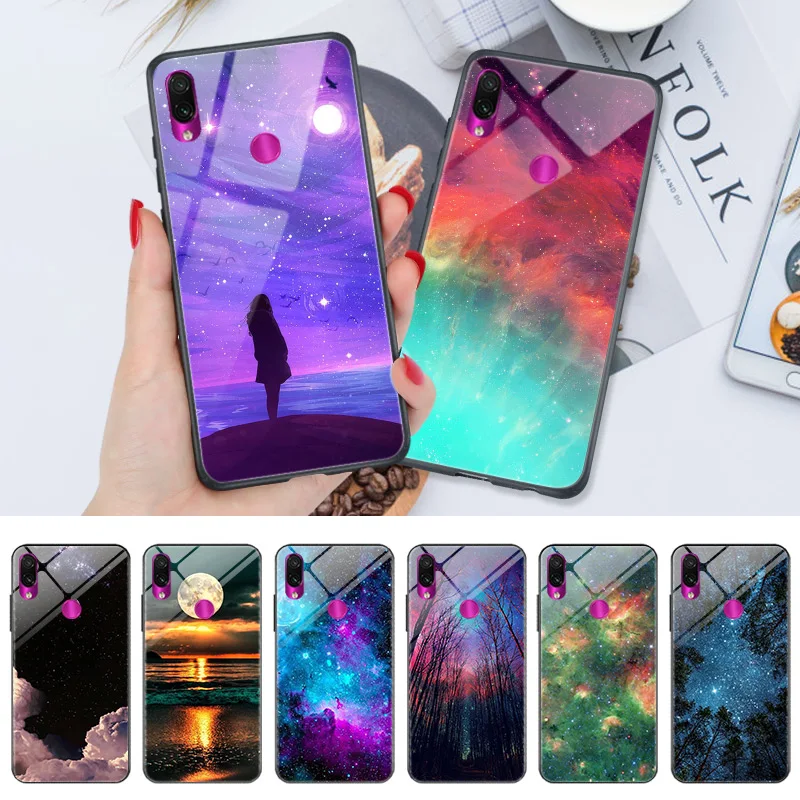 ПК + ТПУ чехол для Xiaomi Mi 8 Lite SE 6X 9 A3 Star Starry Sky цветной Redmi K20 Pro|Бамперы| |