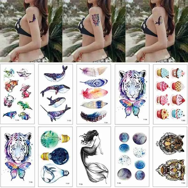 

Small Fresh Small Size Tattoo Stickers Waterproof Environmental Protection Variety Body Art Temporary 3d Tattoos Sticker Women