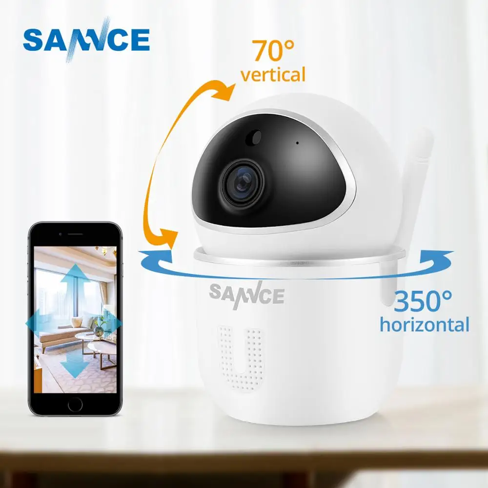SANNCE 1080P беспроводная Wi-Fi ip-камера для домашней безопасности, ip-камера, 2 МП, Wi-Fi камера наблюдения для помещений, ИК камера ночного видеонаблюдения, детский монитор